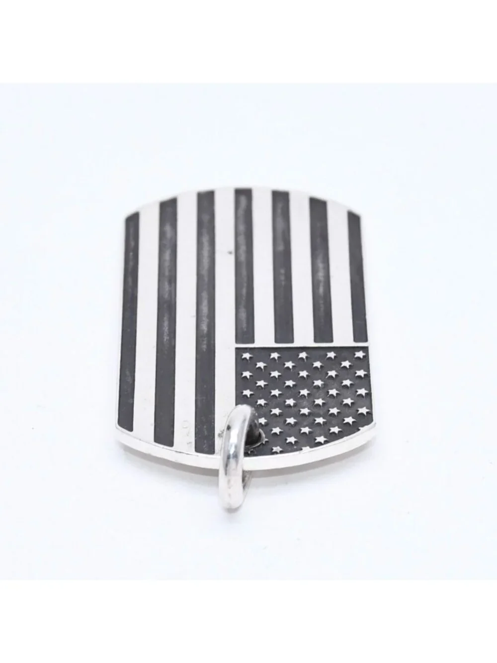 Chrome Hearts D Tag RS FU American Flag Richard Star Large Dog Tag Weight